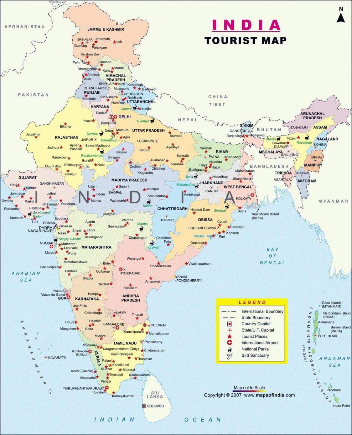 Indiska Land Karta Indien Land Karta Sodra Asien Asien